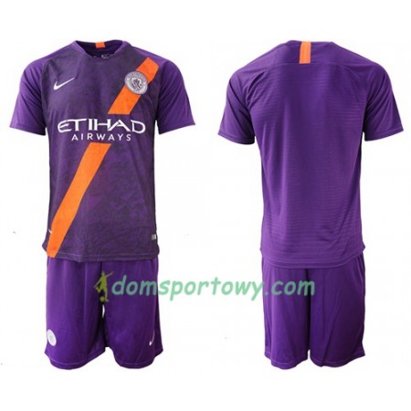 Koszulka Manchester City Dziecięcy Trzeci Koszulki Piłkarskie 2018-2019 Krótki Rękaw